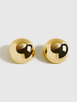 COMMENSE Glossy Half-Ball Stud Earrings* Earrings|Accessories