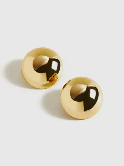 COMMENSE Glossy Half-Ball Stud Earrings* Earrings|Accessories