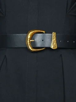 COMMENSE Gold Buckle Faux Leather Belt* Belts & Chain|Accessories