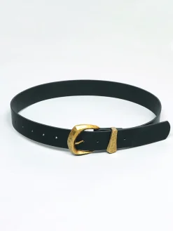 COMMENSE Gold Buckle Faux Leather Belt* Belts & Chain|Accessories