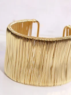 COMMENSE Ribbed Wire Cuff Bracelet* Rings & Bracelets|Accessories