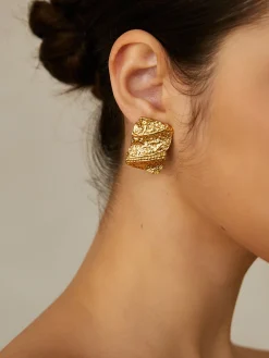 COMMENSE Gold Square Earrings* Earrings|Accessories