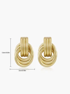 COMMENSE Tone Multi Ring Drop Earrings* Earrings|Accessories