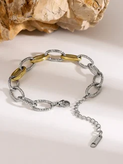 COMMENSE Golden & Link  Bracelet* Rings & Bracelets|Accessories