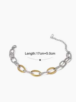 COMMENSE Golden & Link  Bracelet* Rings & Bracelets|Accessories