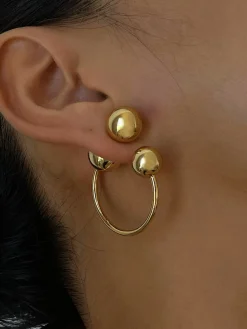COMMENSE en Ball Stud Hoop Earrings* Earrings|Accessories