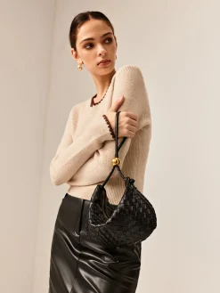COMMENSE Golden Ball Woven Zipper Dumpling Bag* Bags|Accessories