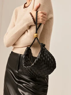 COMMENSE Golden Ball Woven Zipper Dumpling Bag* Bags|Accessories