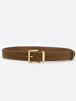 COMMENSE Golden Buckle Suede Belt* Belts & Chain|Accessories