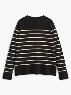COMMENSE Golden Button Striped Cozy Cardigan* Cardigans|Sweaters & Cardigans