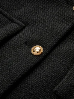 COMMENSE Golden Button Tweed Blazer* Outerwear|Blazers