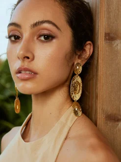 COMMENSE Cascade Textured Earrings* Earrings|Accessories