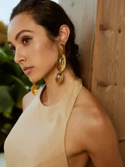 COMMENSE Cascade Textured Earrings* Earrings|Accessories