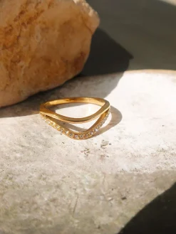 COMMENSE en Diamond Wave Ring* Rings & Bracelets|Accessories