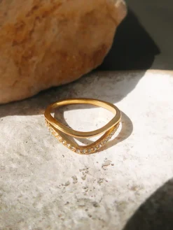 COMMENSE en Diamond Wave Ring* Rings & Bracelets|Accessories