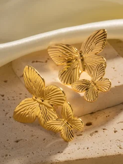 COMMENSE Double Butterfly Earrings* Earrings|Accessories