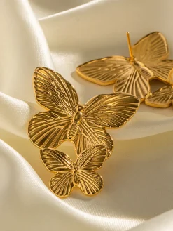 COMMENSE Double Butterfly Earrings* Earrings|Accessories
