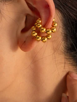 COMMENSE en Hoop Beaded Ear Cuff* Earrings|Accessories