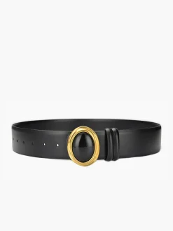 COMMENSE Golden Oval Buckle Belt* Belts & Chain|Accessories