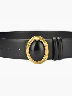 COMMENSE Golden Oval Buckle Belt* Belts & Chain|Accessories