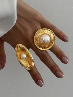 COMMENSE Pearl Ring* Rings & Bracelets|Accessories