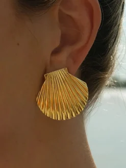 COMMENSE Shell Stud Earrings* Earrings|Accessories