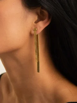 COMMENSE en Snake Chain Tassel Earrings* Earrings|Accessories