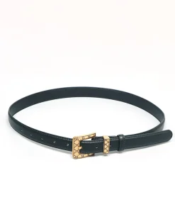COMMENSE Golden Square Buckle Belt* Belts & Chain|Accessories