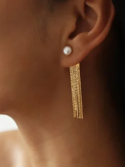 COMMENSE en Tassel Pearl Stud Earrings* Earrings|Accessories