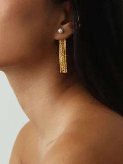 COMMENSE en Tassel Pearl Stud Earrings* Earrings|Accessories