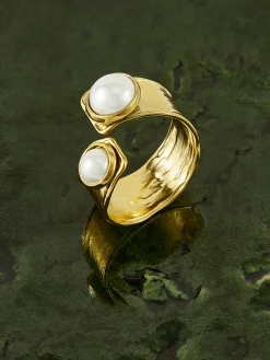 COMMENSE Tunnel Pearl Open Ring* Rings & Bracelets|Accessories