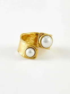 COMMENSE Tunnel Pearl Open Ring* Rings & Bracelets|Accessories