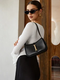 COMMENSE Golden Wist Lock Shoulder Bag* Bags|Accessories
