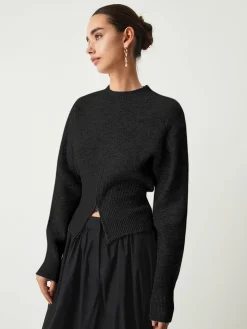 COMMENSE Half Zip Fuzzy Sweater* Sweater Tops|Sweaters & Cardigans
