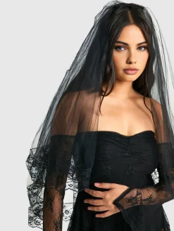 COMMENSE Halloween Ghost Bridal Veil* Hair Claws & Hats|Accessories
