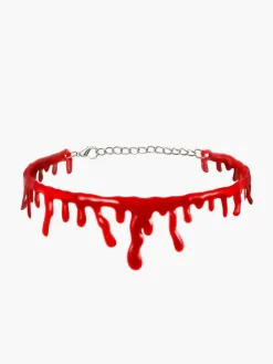 COMMENSE Halloween Imitation Blood Dripping Choker Necklace* Necklaces|Accessories