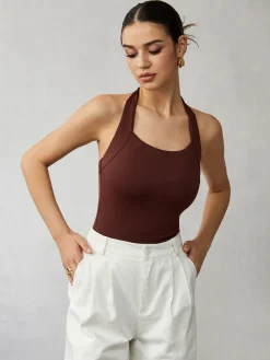 COMMENSE Halter Backless Tank Top* Tank Tops & Camis|Tops
