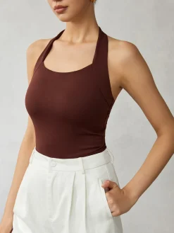 COMMENSE Halter Backless Tank Top* Tank Tops & Camis|Tops