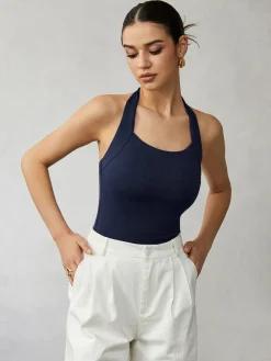 COMMENSE Halter Backless Tank Top* Tank Tops & Camis|Tops