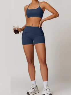 COMMENSE Halter Skinny Quick-Drying Shorts Set* Shorts|Activewear