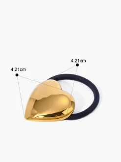 COMMENSE Heart Metal Hair Tie* Hair Claws & Hats|Accessories