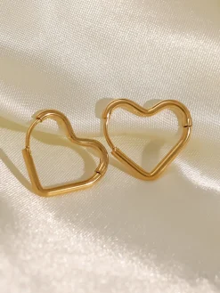 COMMENSE Heart Stud Earrings* Earrings|Accessories