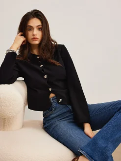 COMMENSE Heart-Button Regular Fit Blazer* Outerwear|Blazers
