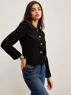 COMMENSE Heart-Button Regular Fit Blazer* Outerwear|Blazers