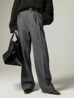 COMMENSE Herringbone Pockets Wide Leg Dress Pants* Wide Leg|Pants