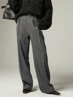 COMMENSE Herringbone Pockets Wide Leg Dress Pants* Wide Leg|Pants