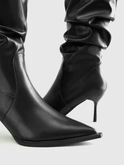 COMMENSE High Heel Ruched Knee-High Boots* Shoes|Accessories