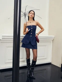COMMENSE High Heel Ruched Knee-High Boots* Shoes|Accessories