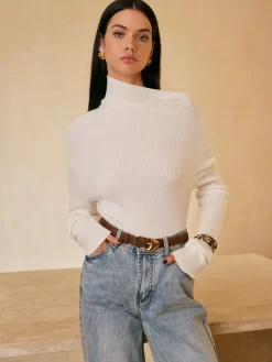 COMMENSE High Stretch Asymmetrical Skinny Sweater* Knitwear|Tops