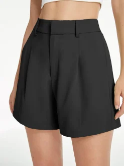 COMMENSE High Waisted Pastel Trouser Shorts* Shorts|Bottoms